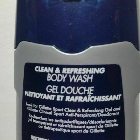 Gillette Sport Clean & Refreshing Body Wash Sport Scent 3) Bottles DISCONTINUED - Picture 6 of 9